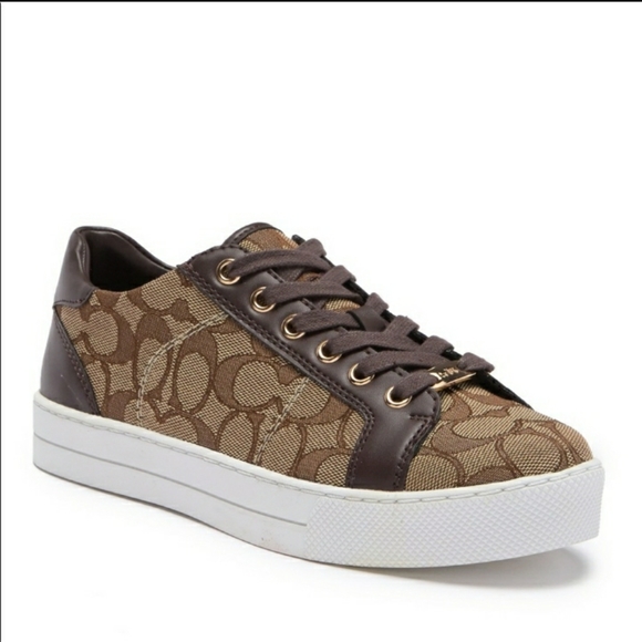 Coach Paddy Brown Platform Sneaker Shoes Size 7.5l - Picture 1 of 1